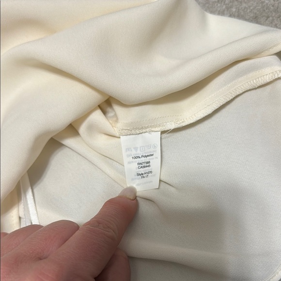 J. Crew Cream Off-Shoulder Tie Front Blouse - Picture 4 of 4